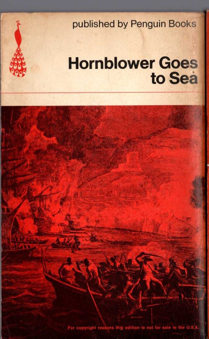 C.S. Forester  HORNBLOWER GOES TO SEA (Juvenile) magnified rear book cover image