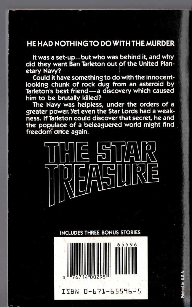 Keith Laumer  THE STAR TREASURE magnified rear book cover image