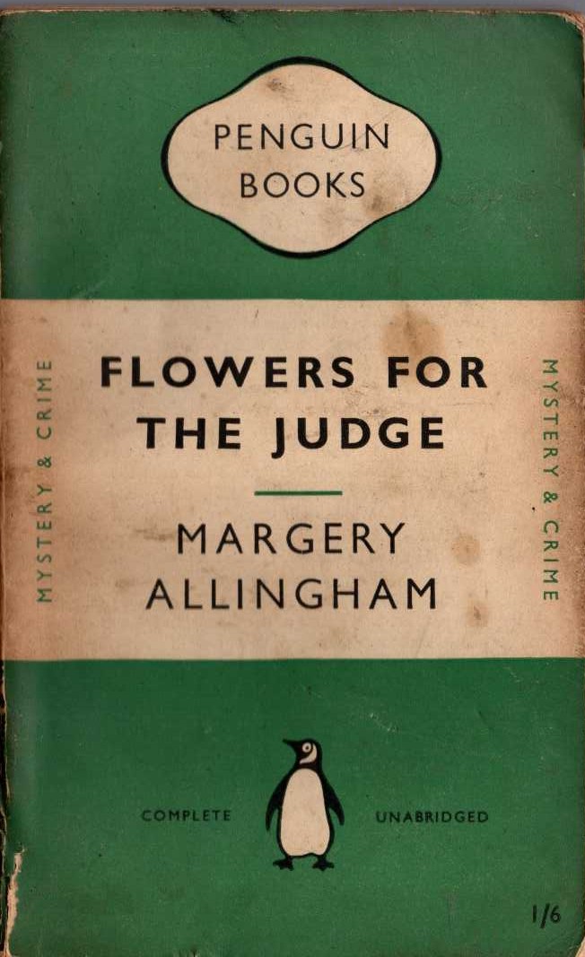 Margery Allingham  FLOWERS FOR THE JUDGE front book cover image