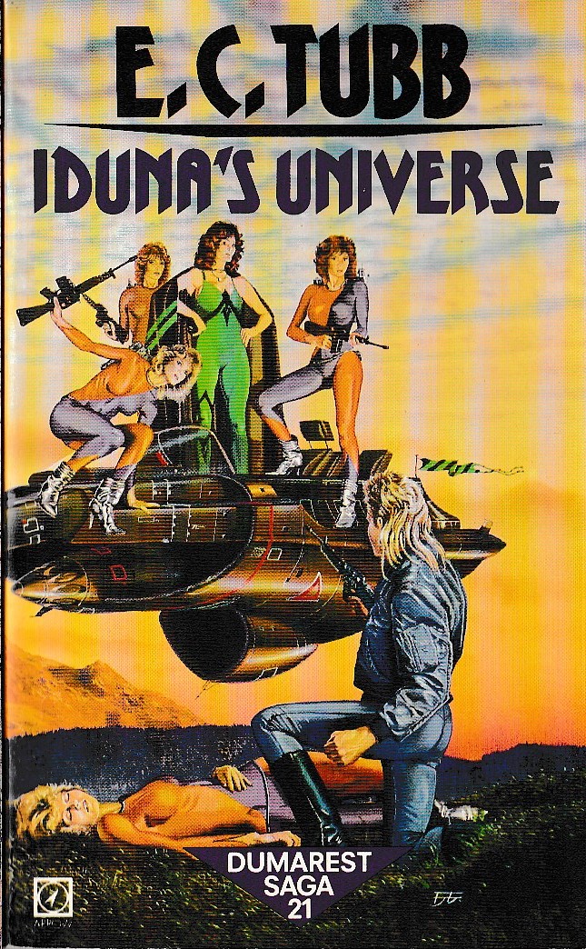 E.C. Tubb  IDUNA'S UNIVERSE magnified rear book cover image