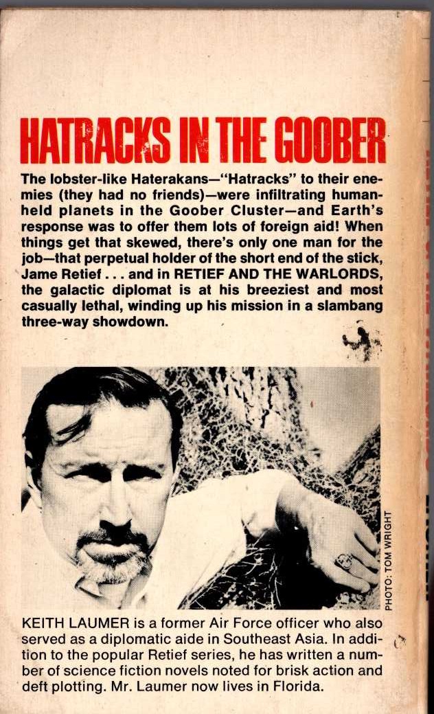 Keith Laumer  RETIEF & THE WARLORDS magnified rear book cover image