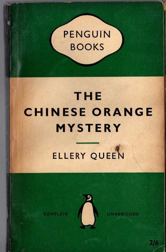 Ellery Queen  THE CHINESE ORANGE MYSTERY front book cover image
