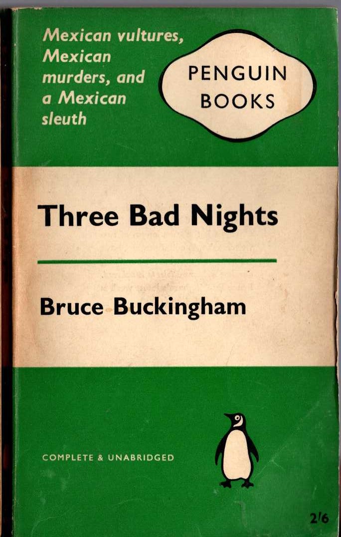 Bruce Buckingham  THREE BAD NIGHTS front book cover image