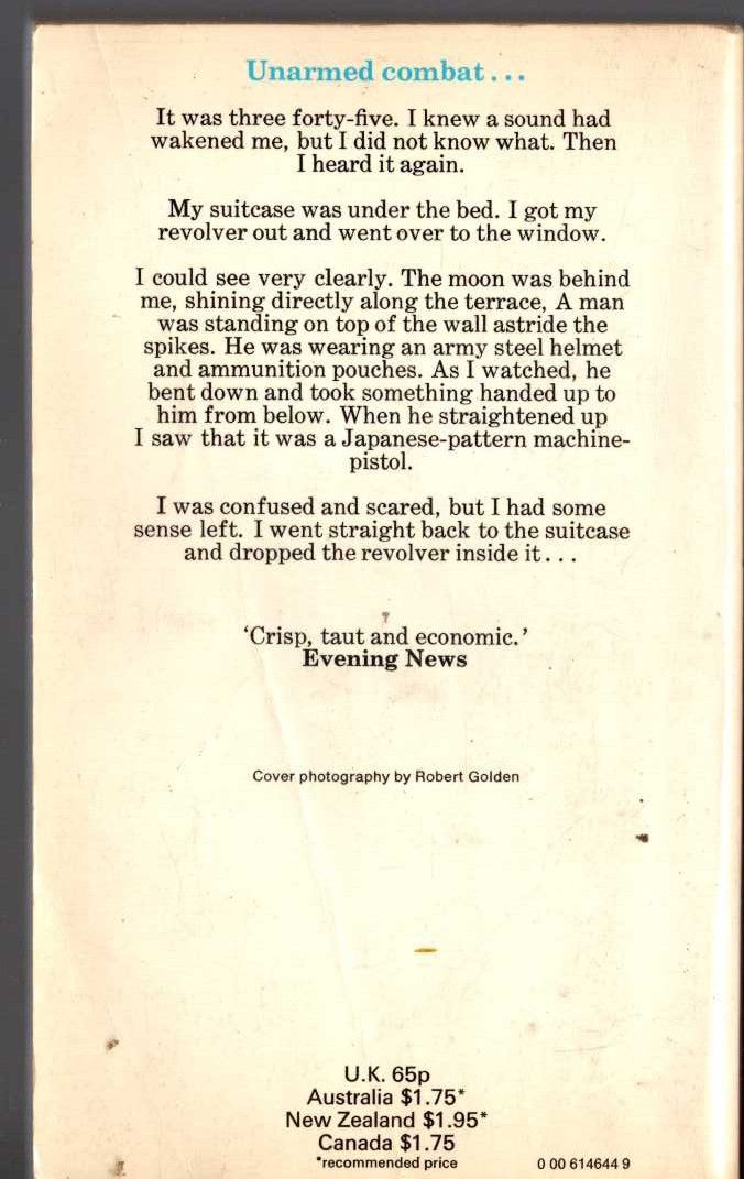 Eric Ambler  THE NIGHT-COMERS magnified rear book cover image