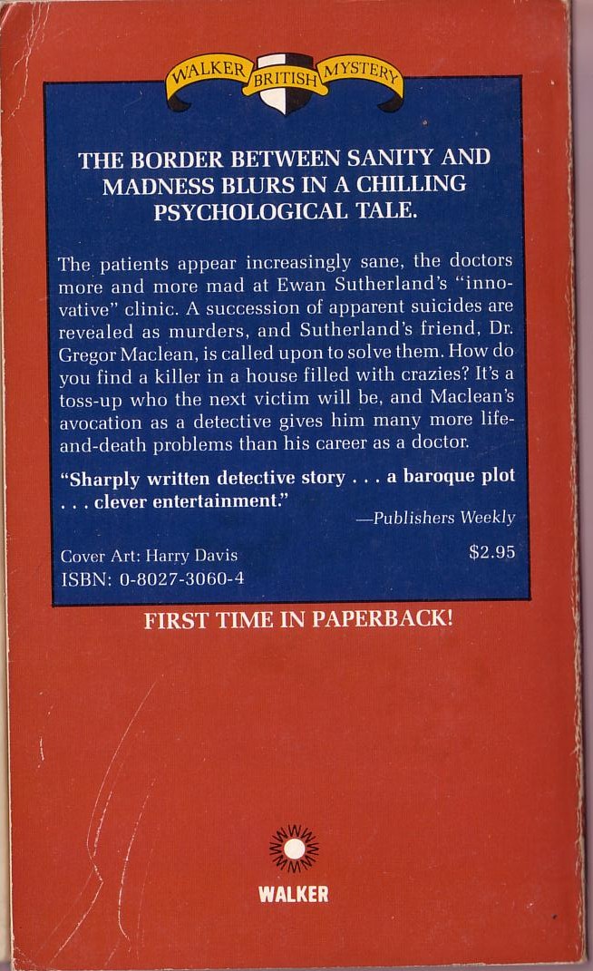 Hugh McCleave  NO FACE IN THE MIRROR magnified rear book cover image