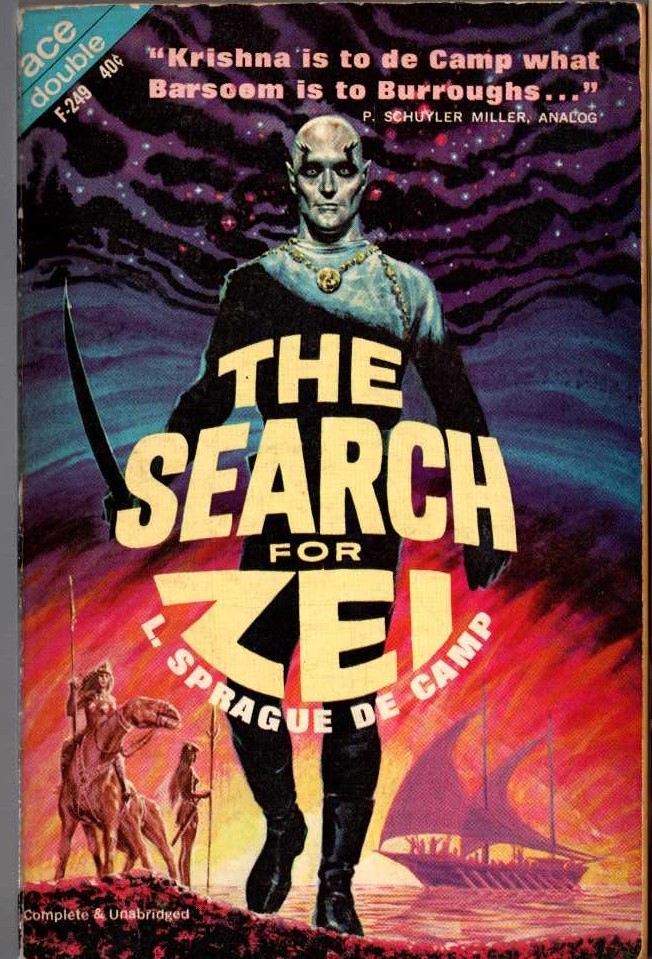 L.Sprague de Camp  THE SEARCH FOR ZEI and THE HAND OF ZEI front book cover image