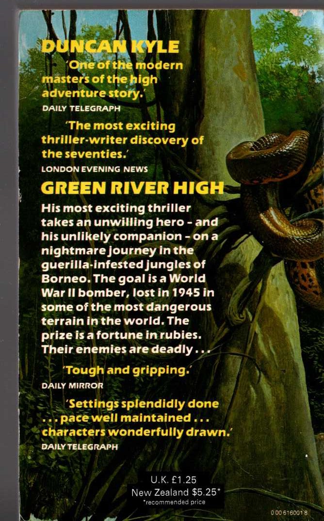 Duncan Kyle  GREEN RIVER HIGH magnified rear book cover image