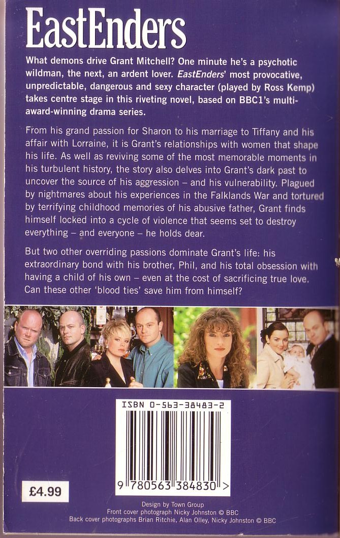 Kate Lock  EASTENDERS: BLOOD TIES. The Life and Loves of Grant Mitchell magnified rear book cover image