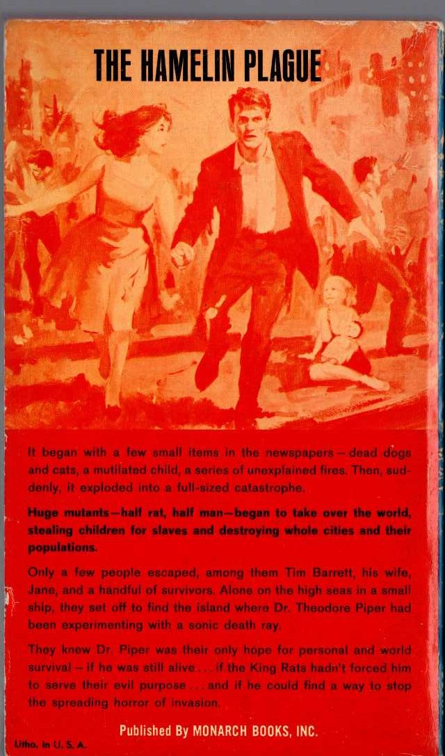 A.Bertram Chandler  THE HAMELIN PLAGUE magnified rear book cover image
