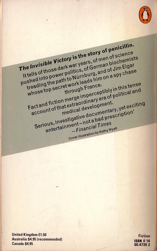 Richard Gordon  THE INVISIBLE VICTORY magnified rear book cover image