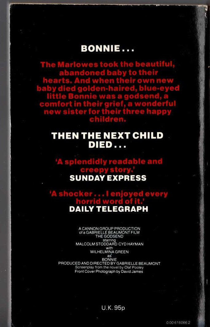 Taylor Bernard   THE GODSEND (Film tie-in) magnified rear book cover image