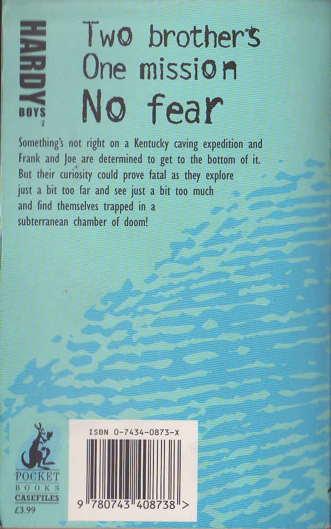 Franklin W. Dixon  THE HARDY BOYS: CAVE TRAP magnified rear book cover image