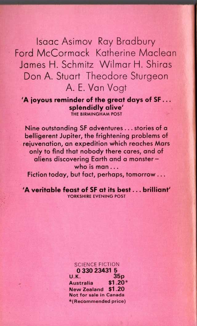 Damon Knight (edits) TOWARDS INFINITY magnified rear book cover image