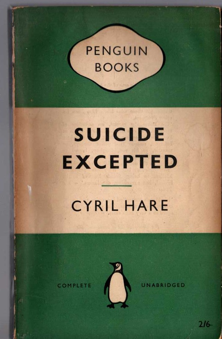 Cyril Hare  SUICIDE EXPECTED front book cover image