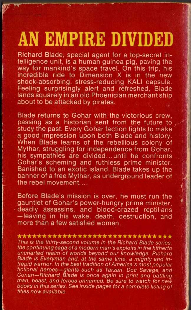Jeffrey Lord  BLADE 32: PIRATE OF GOHAR magnified rear book cover image