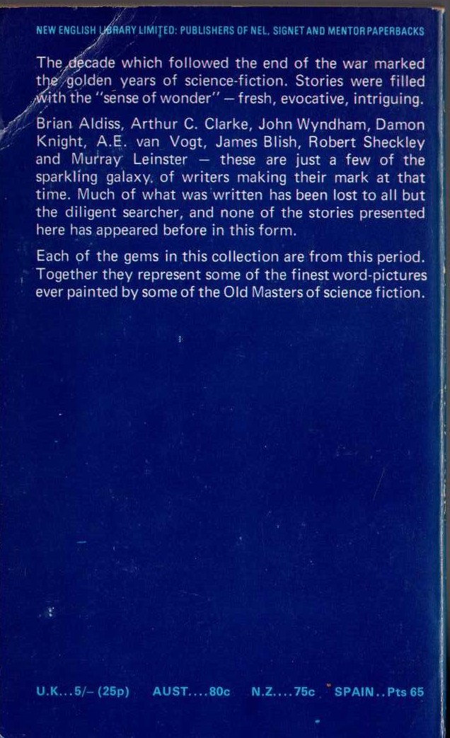 Brian Davis (Edits) THE OLD MASTERS magnified rear book cover image