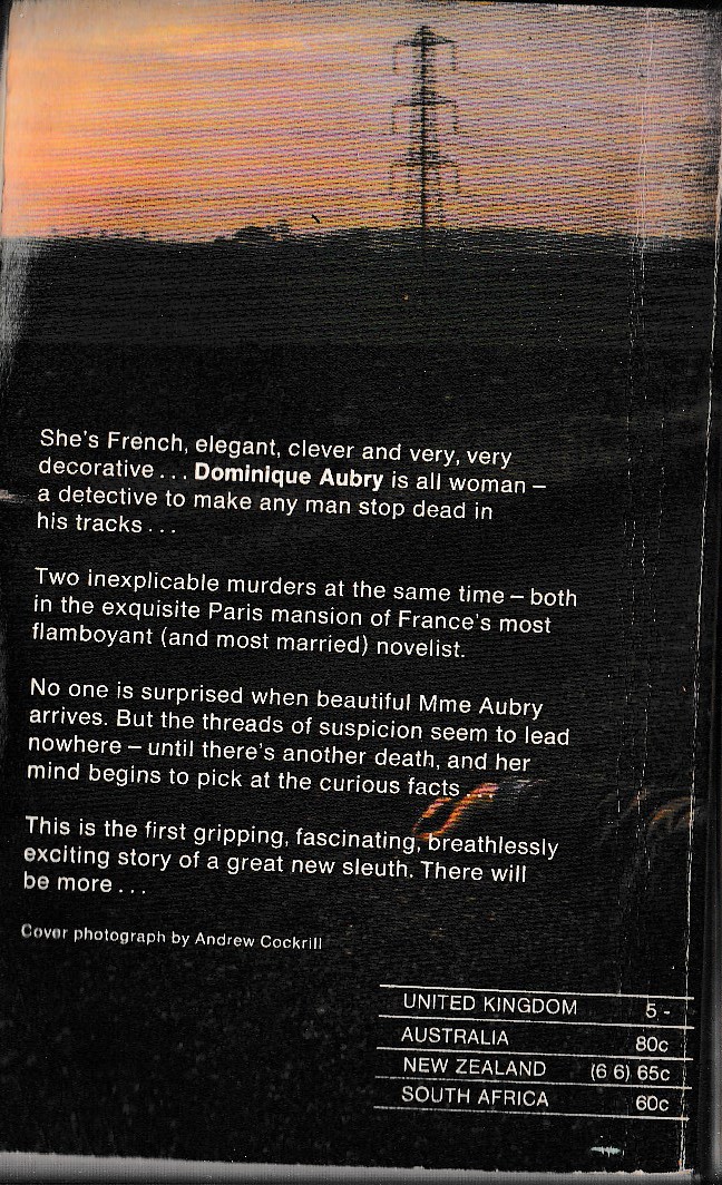 Hugh Travers  MADAME AUBRY AND THE POLICE magnified rear book cover image