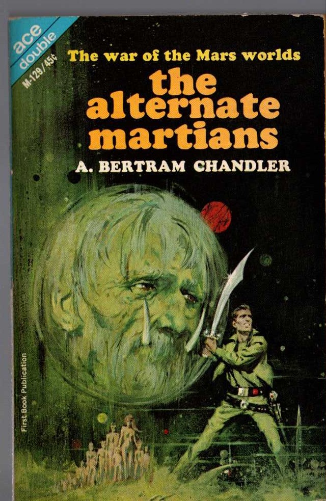 A.Bertram Chandler  EMPRESS OF OUTER SPACE and THE ALTERNATE MARTIANS magnified rear book cover image