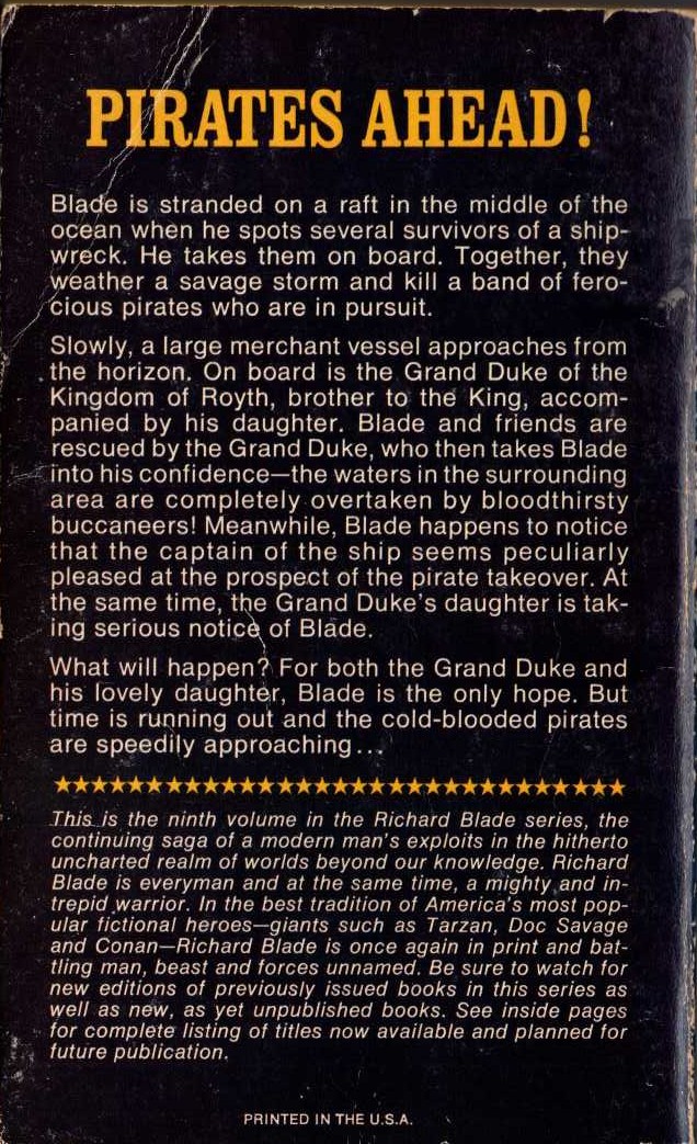 Jeffrey Lord  BLADE 9: KINGDOM OF ROYTH magnified rear book cover image