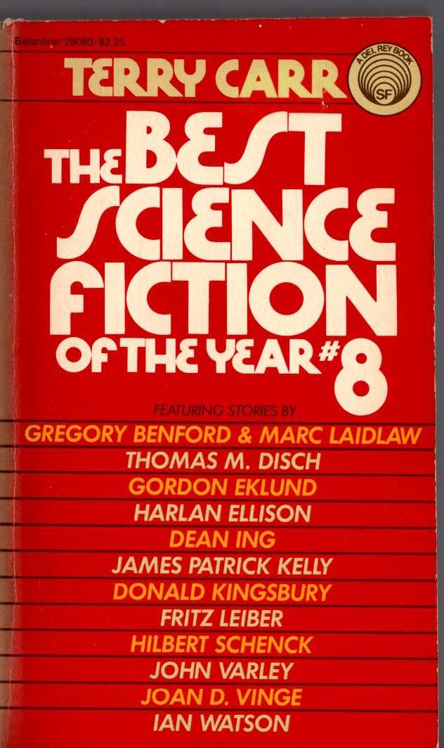 Terry Carr (edits) THE BEST SCIENCE FICTION OF THE YEAR #8 front book cover image
