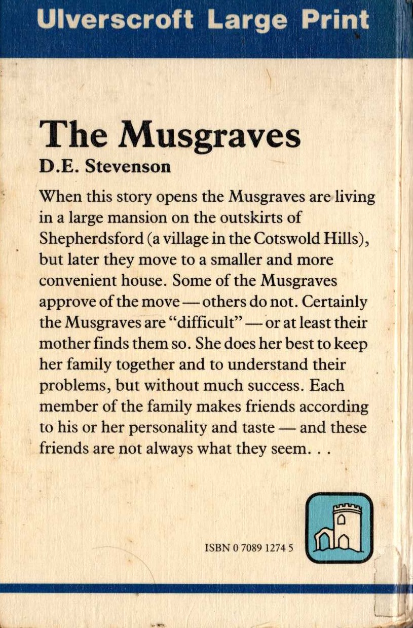THE MUSGRAVES magnified rear book cover image