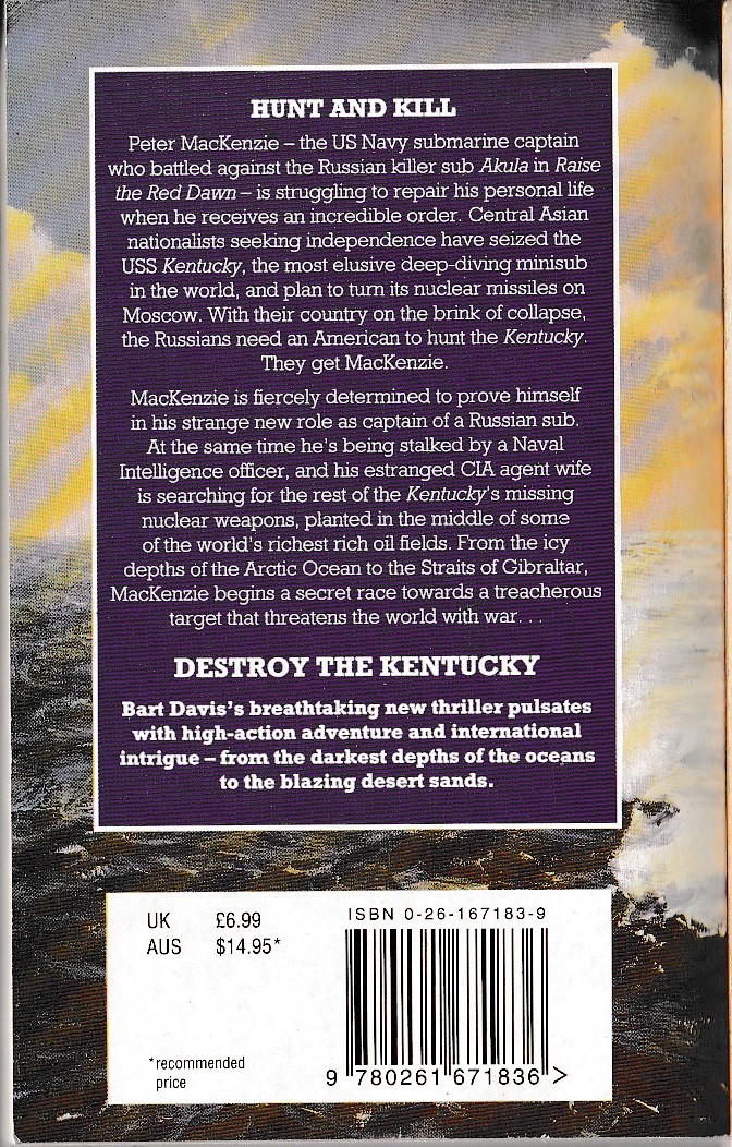 Bart Davis  DESTROY THE KENTUCKY magnified rear book cover image