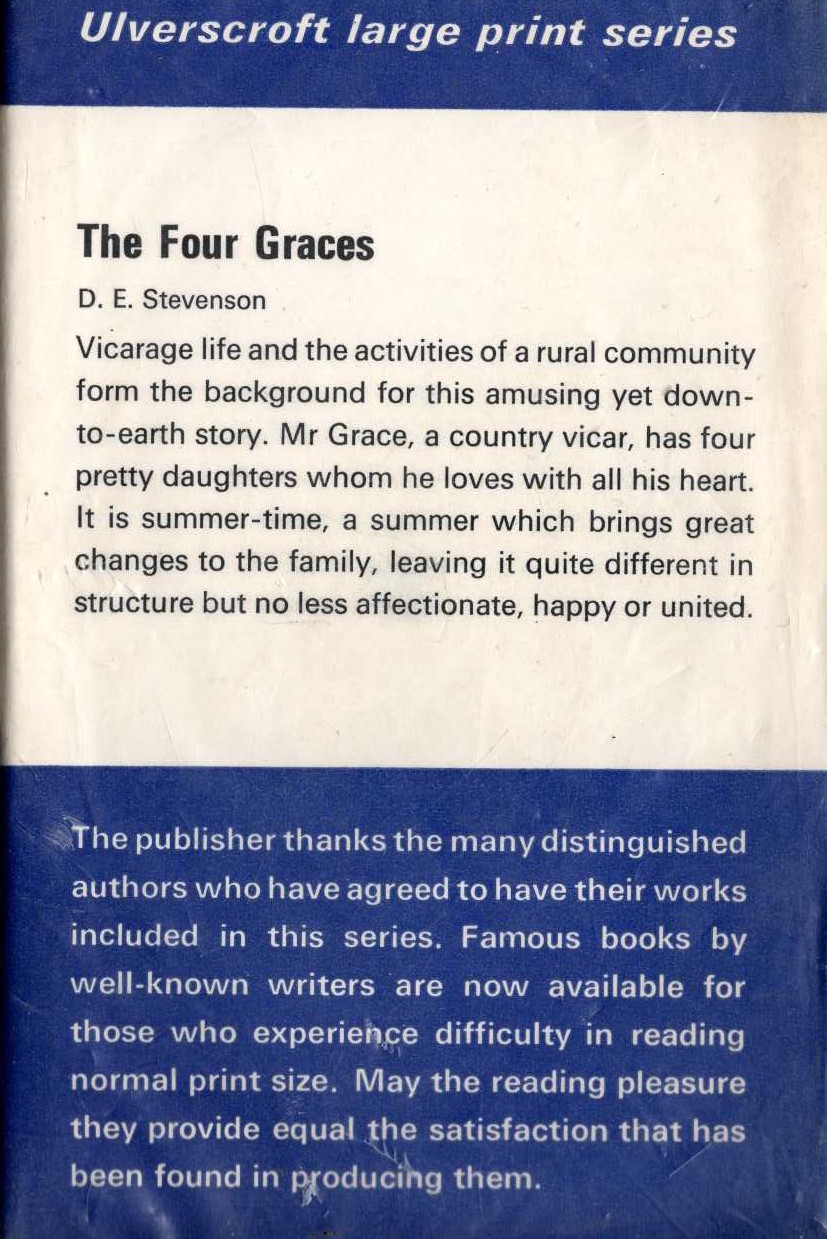 THE FOUR GRACES magnified rear book cover image