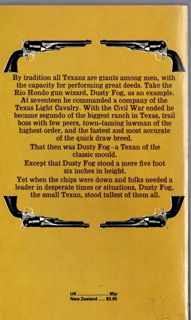 J.T. Edson  THE SMALL TEXAN magnified rear book cover image