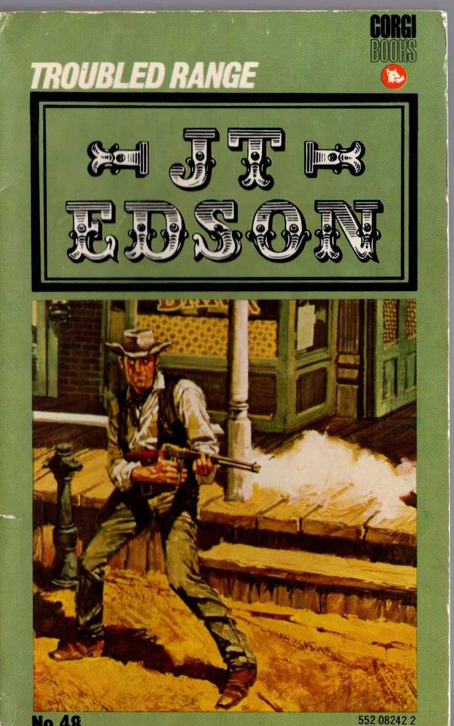 J.T. Edson  TROUBLED RANGE front book cover image