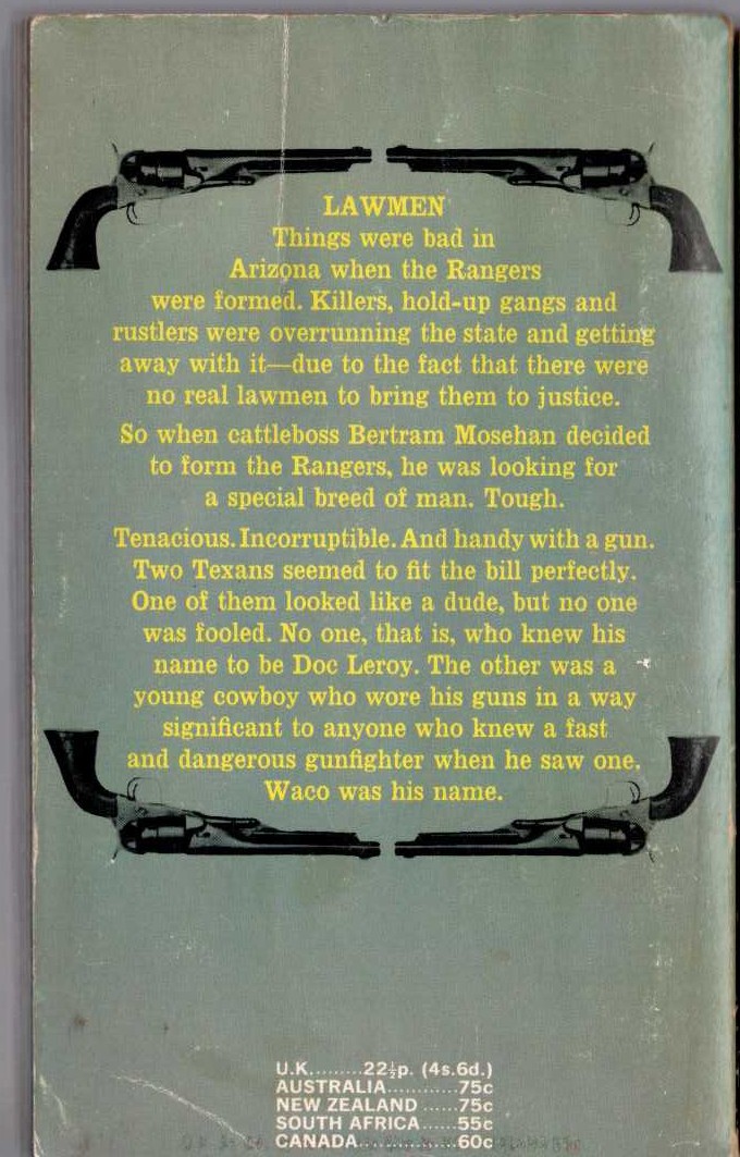 J.T. Edson  SAGEBRUSH SLEUTH magnified rear book cover image