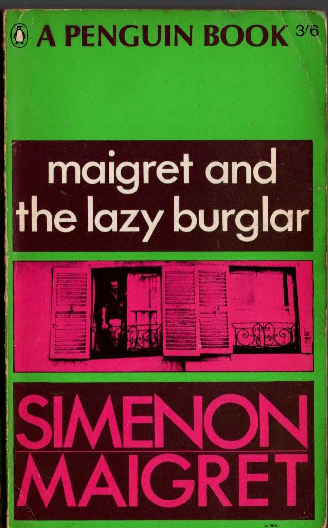 Georges Simenon  MAIGRET AND THE LAZY BURGLAR front book cover image