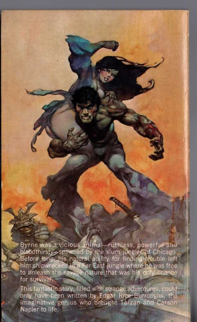 Edgar Rice Burroughs  THE MUCKER magnified rear book cover image