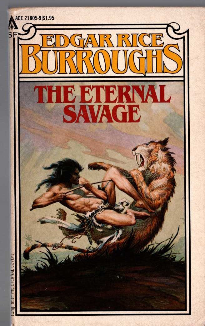 Edgar Rice Burroughs  THE ETERNAL SAVAGE front book cover image