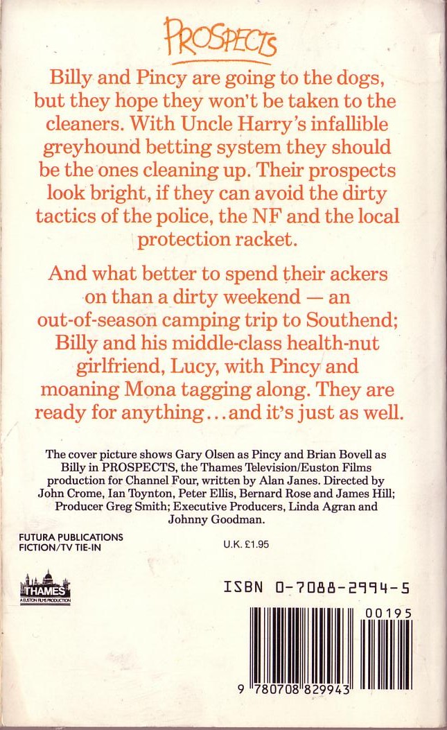 John Raymond  PROSPECTS 2: DIRTY WEEKEND (Gary Olsen) magnified rear book cover image