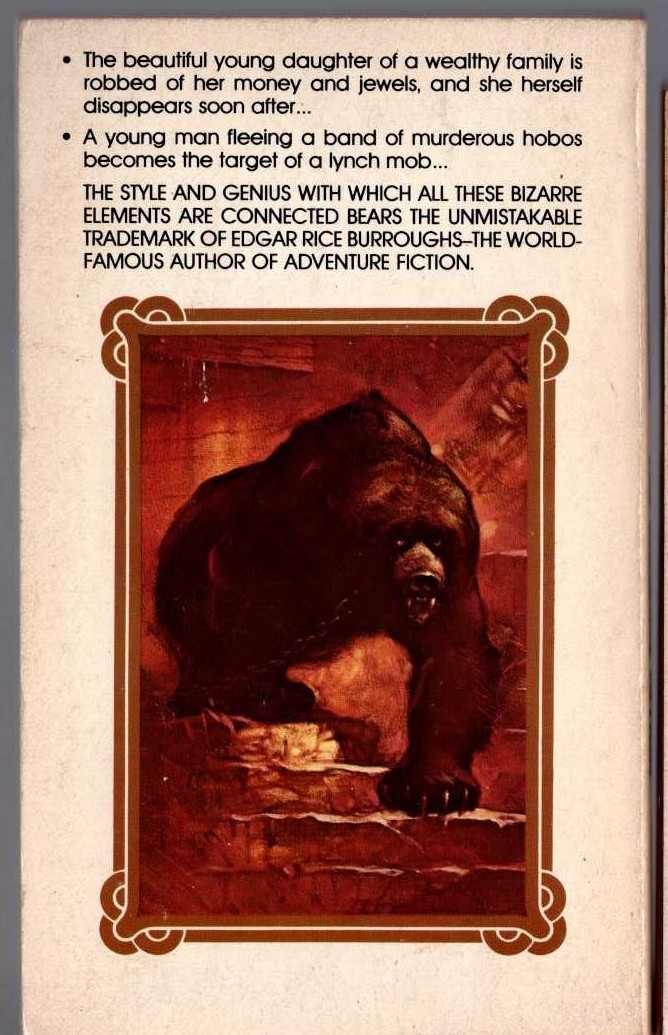 Edgar Rice Burroughs  THE OAKDALE AFFAIR magnified rear book cover image