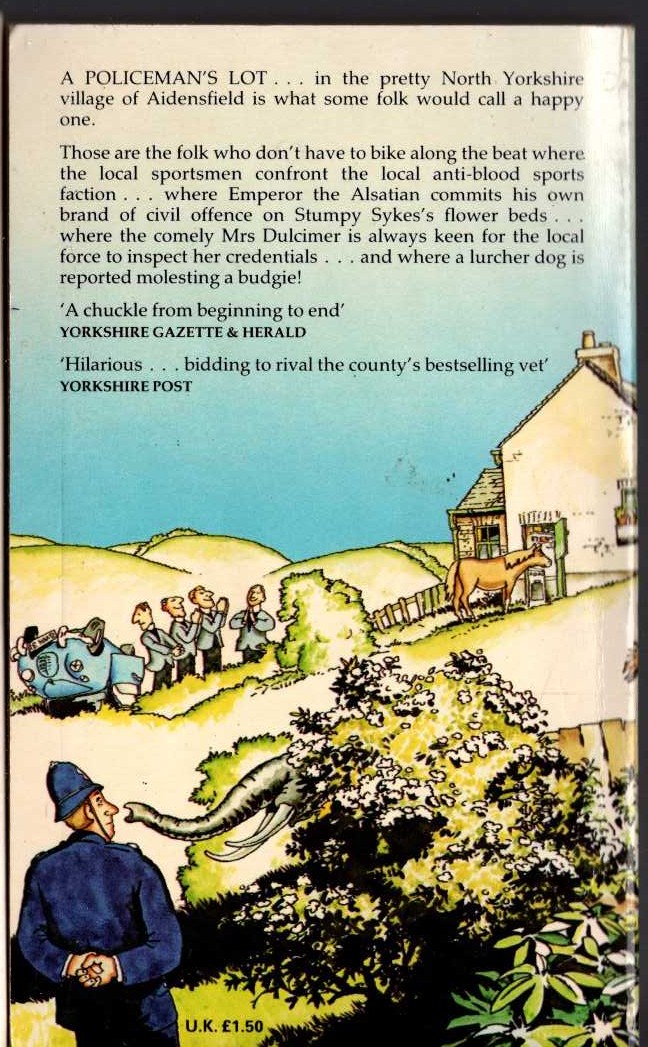 Nicholas Rhea  CONSTABLE ON THE HILL magnified rear book cover image