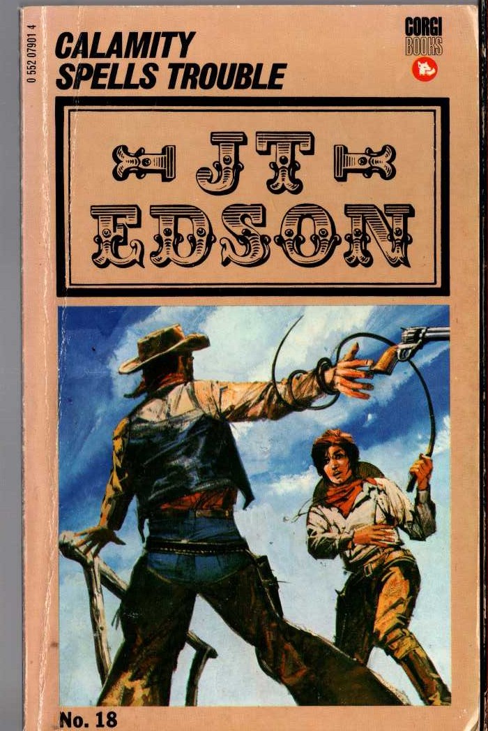 J.T. Edson  CALAMITY SPELLS TROUBLE front book cover image