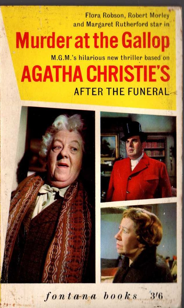 Agatha Christie  MURDER AT THE GALLOP [Film tie-in of AFTER THE FUNERAL] front book cover image