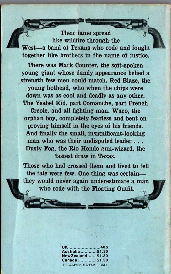 J.T. Edson  THE HARD RIDERS magnified rear book cover image