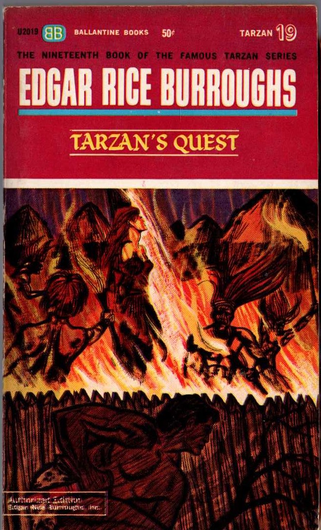 Edgar Rice Burroughs  TARZAN'S QUEST front book cover image