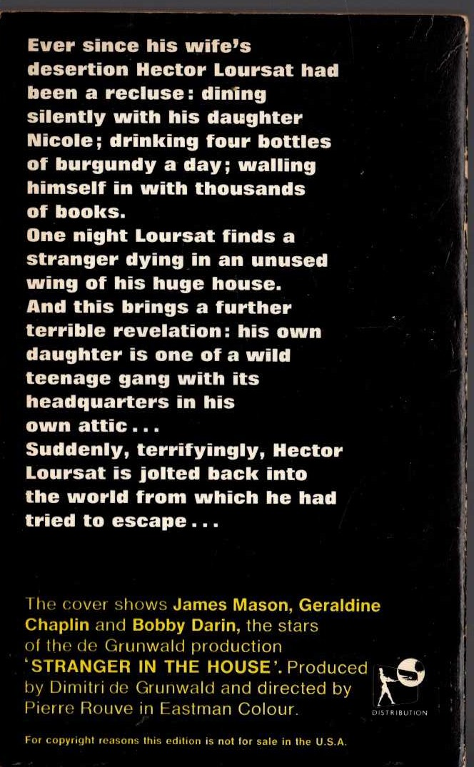 Georges Simenon  STRANGER IN THE HOUSE (Film tie-in) magnified rear book cover image
