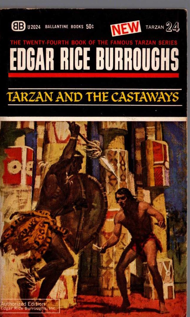 Edgar Rice Burroughs  TARZAN AND THE CASTAWAYS front book cover image