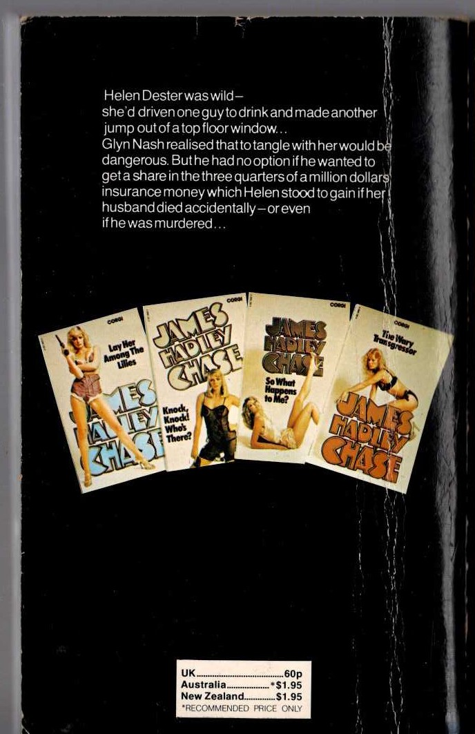 James Hadley Chase  THERE'S ALWAYS A PRICE TAG magnified rear book cover image