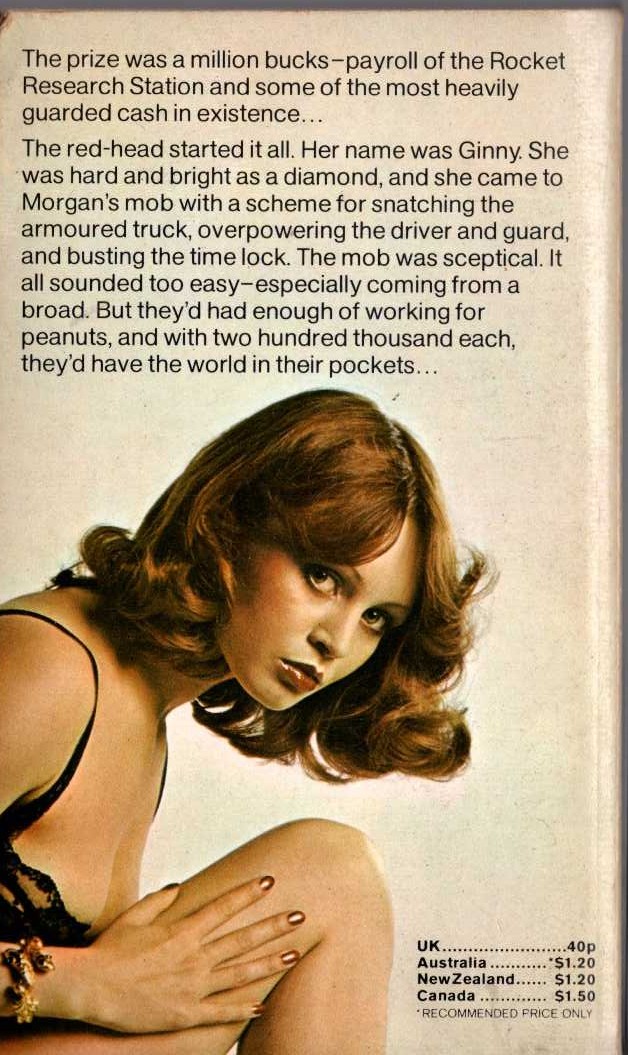 James Hadley Chase  THE WORLD IN MY POCKET magnified rear book cover image