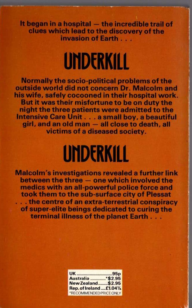 James White  UNDERKILL magnified rear book cover image