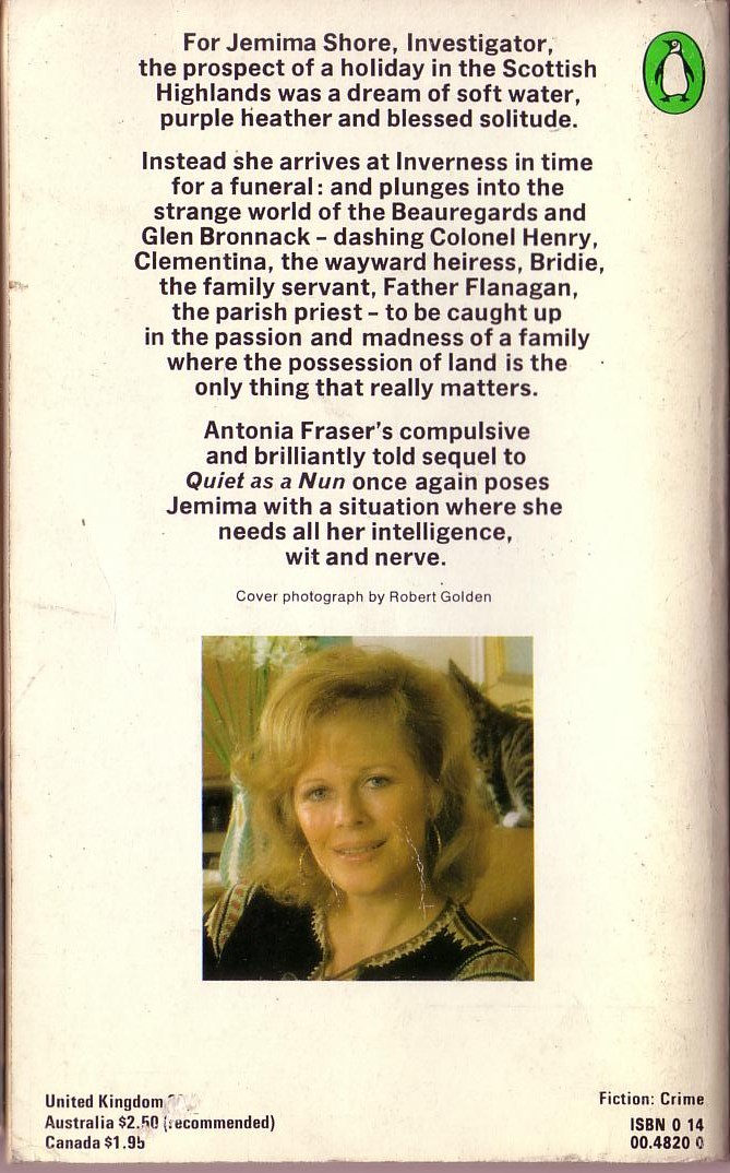 Antonia Fraser  THE WILD ISLAND magnified rear book cover image