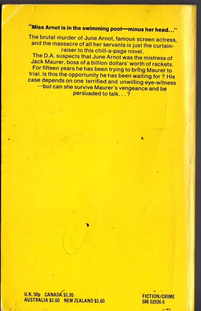 James Hadley Chase  THIS WAT FOR A SHROUD magnified rear book cover image