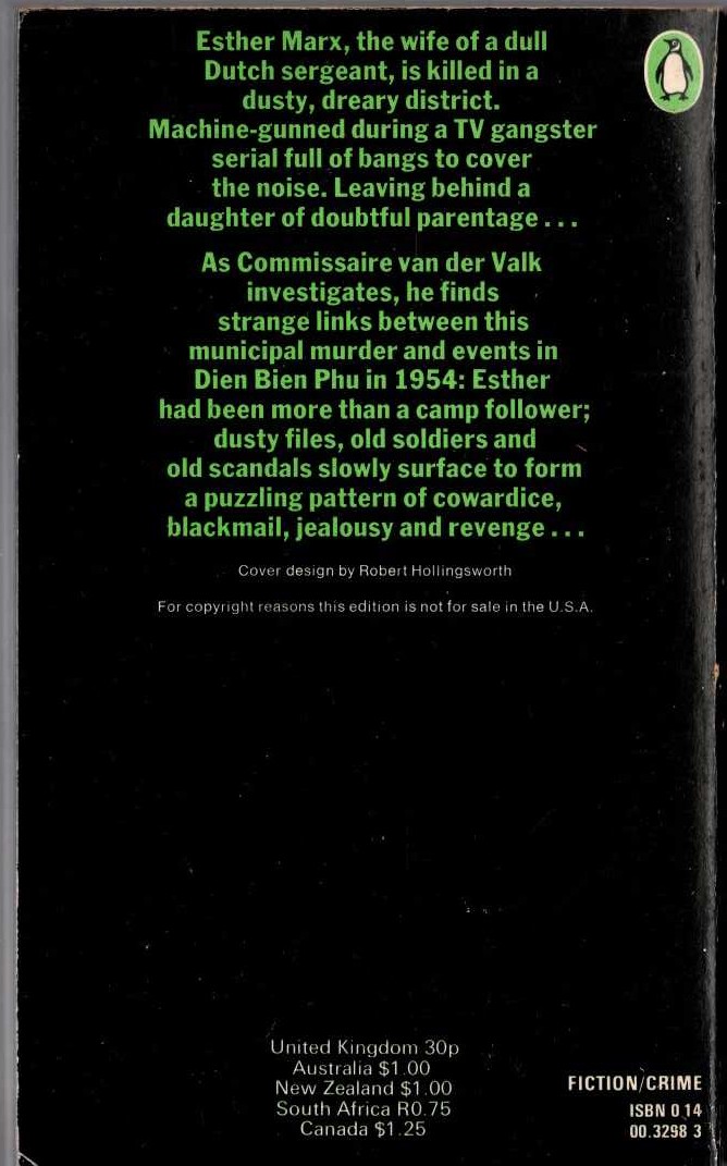 Nicolas Freeling  TSING-BOUM magnified rear book cover image
