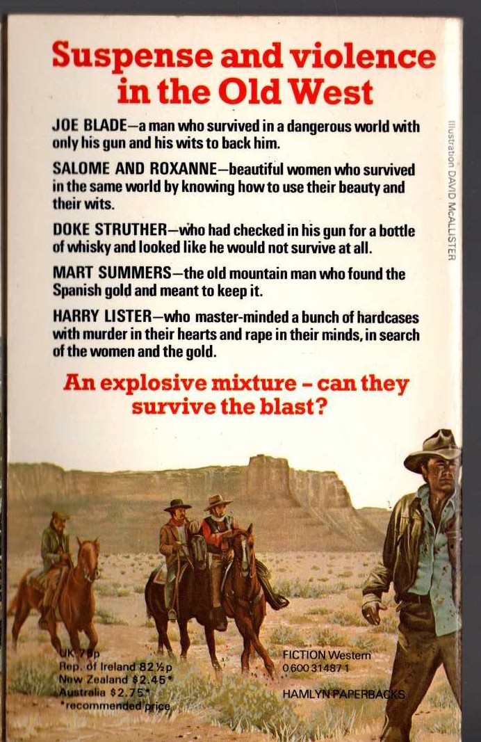 Matt Chisholm  BLADE: THE COLORADO VIRGINS magnified rear book cover image