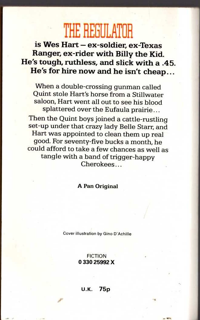 John B. Harvey  HART 1: CHEROKEE OUTLET magnified rear book cover image